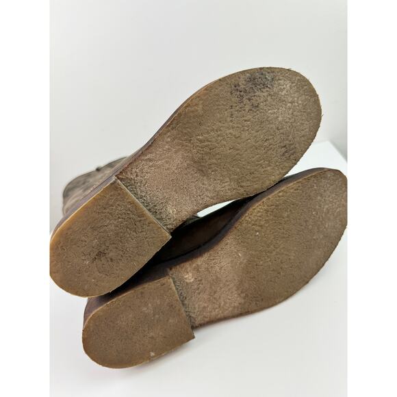 Le Jabot Suede Knee-High Boots Shearling Lined Convertible Fold Over Brown Sz 39 - Picture 9 of 11